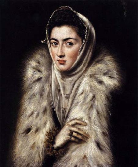 GRECO, El A Lady in a Fur Wrap oil painting image